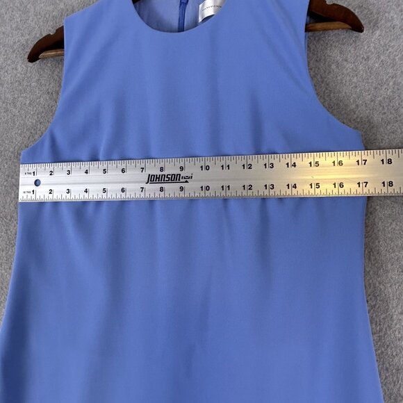 Victoria Victoria Beckham Shift Dress Women US 6 Blue Pleated Hem Lined Cocktail - Picture 4 of 8